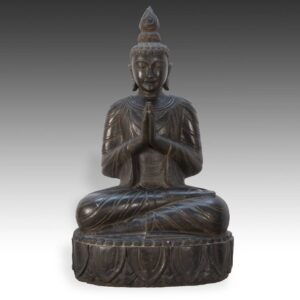 Indonesian Seated Figure of Buddha with Flame Ushnisha