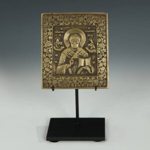 Russian Icon Depicting Saint Nicholas the Wonder Worker, Based