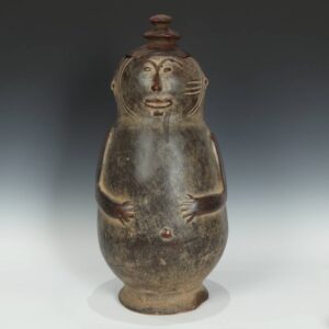 Mossi Lidded Vessel with Figural Motif
