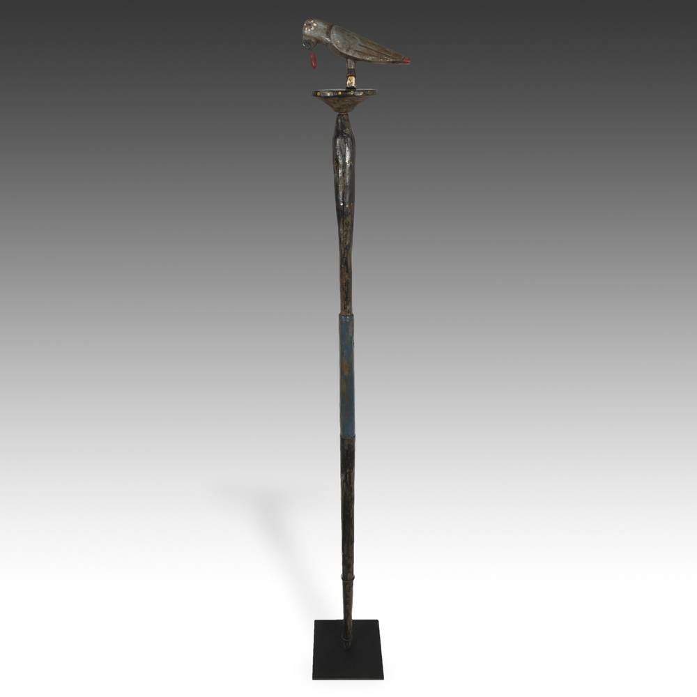 Ashanti Linguist's Staff Depicting Parrot, Based