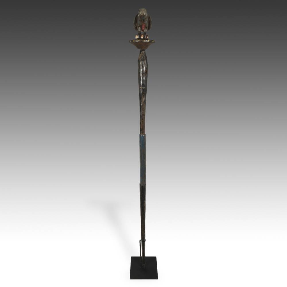 Ashanti Linguist's Staff Depicting Parrot, Based - Image 3