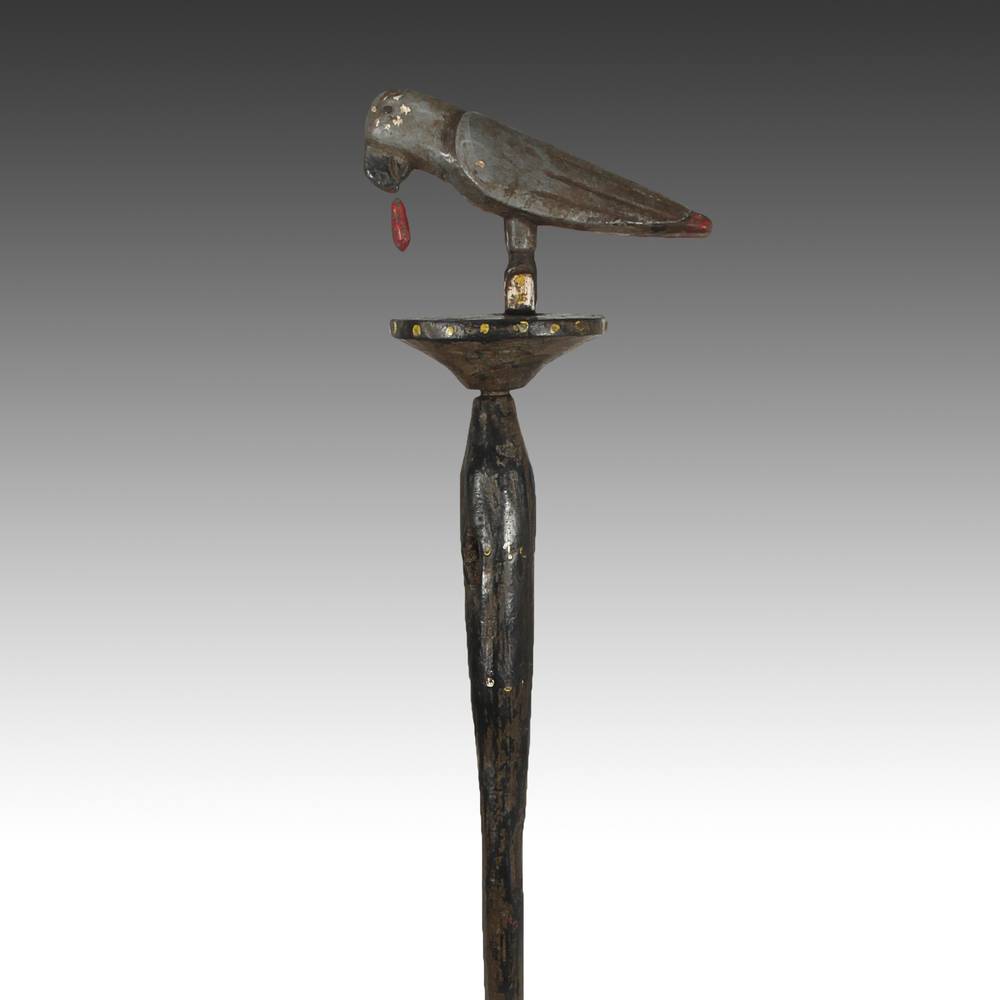 Ashanti Linguist's Staff Depicting Parrot, Based - Image 4