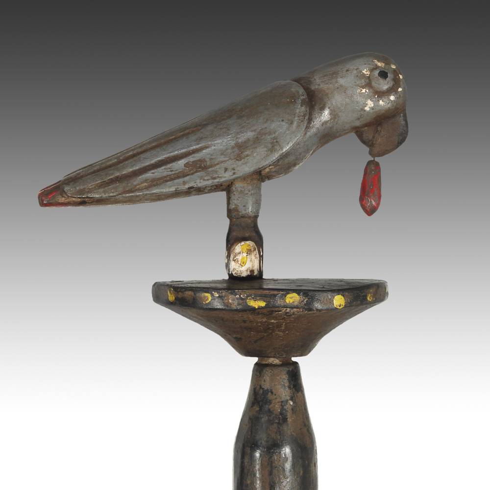 Ashanti Linguist's Staff Depicting Parrot, Based - Image 5