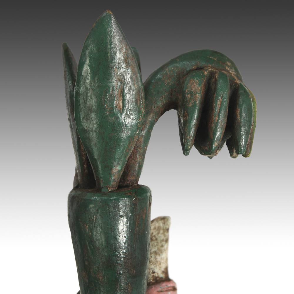 Ashanti Linguist's Staff Depicting a Man Next to a Banana Tree and Leopard, Based - Image 6
