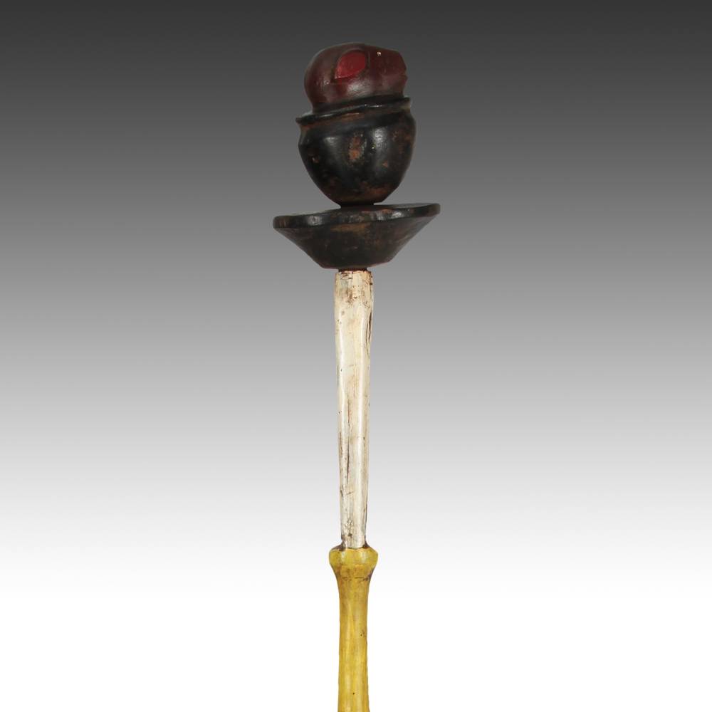 Ashanti Linguist's Staff Depicting a Cooking Animal Head, Based - Image 4