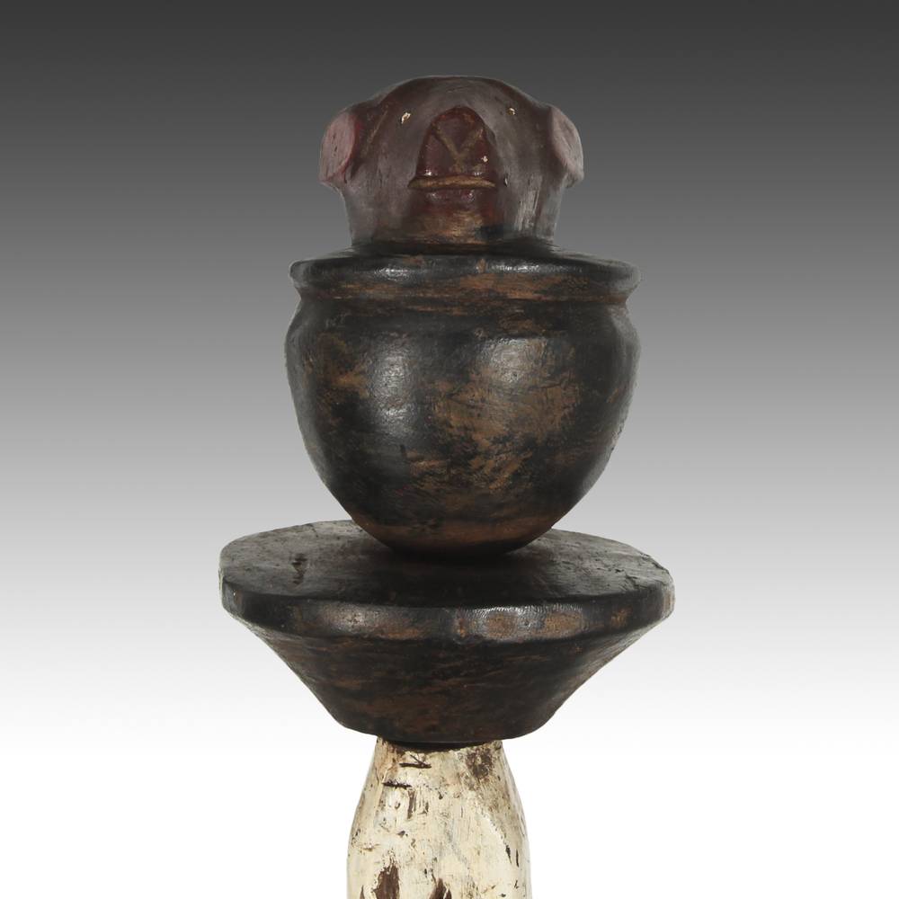 Ashanti Linguist's Staff Depicting a Cooking Animal Head, Based - Image 5