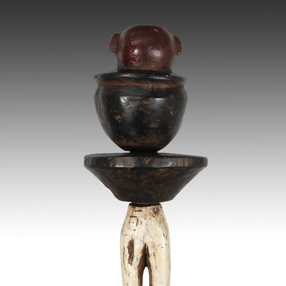Ashanti Linguist's Staff Depicting a Cooking Animal Head, Based - Image 9