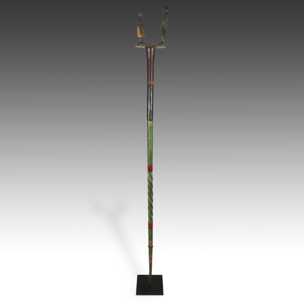 Ashanti Linguist's Staff Depicting a Couple, Based