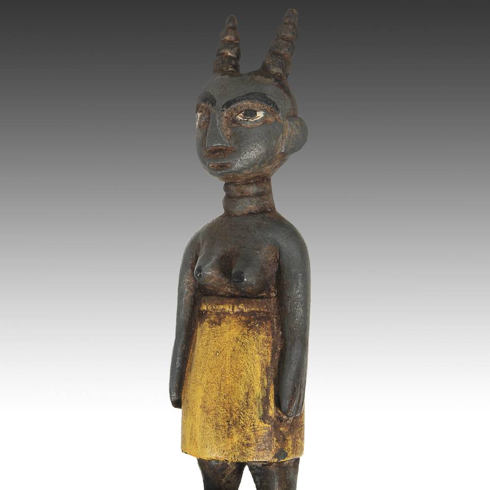 Ashanti Linguist's Staff Depicting a Couple, Based - Image 8