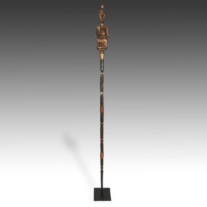 Ashanti Linguist's Staff Depicting a Seated Maternity Figure