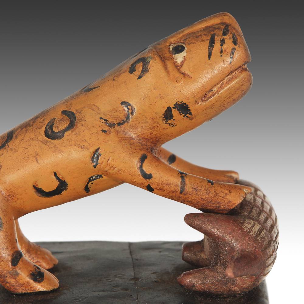 Ashanti Linguist's Staff Depicting a Leopard Over a Porcupine, Based - Image 5