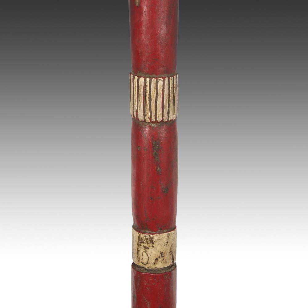 Ashanti Linguist's Staff Depicting a Leopard Over a Porcupine, Based - Image 7
