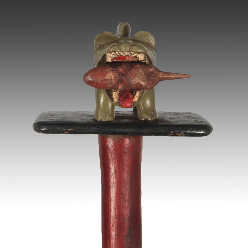 Ashanti Linguist's Staff Depicting a Leopard with an Animal in Mouth, Based - Image 6