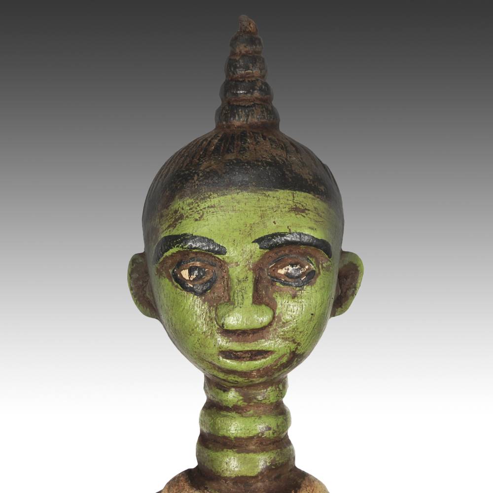 Ashanti Linguist's Staff Depicting a Seated Mother with Two Children, Based - Image 5