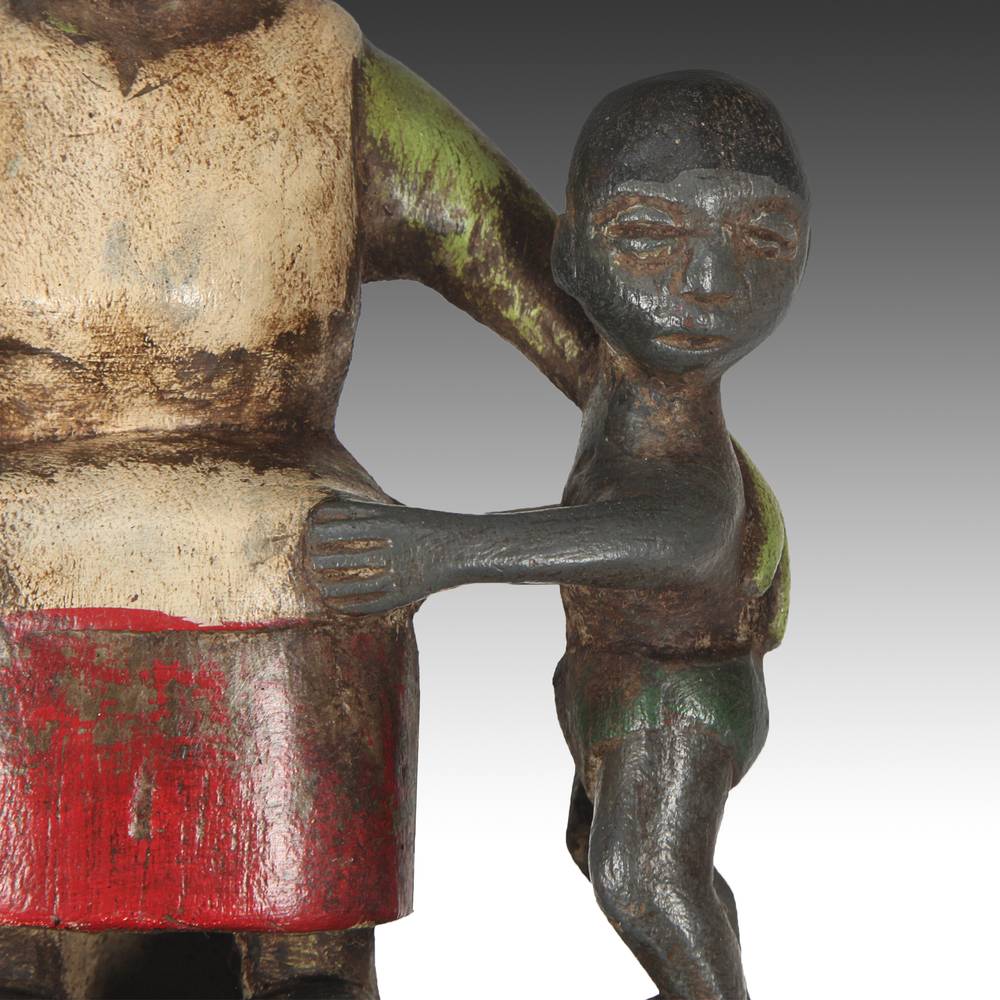 Ashanti Linguist's Staff Depicting a Seated Mother with Two Children, Based - Image 6