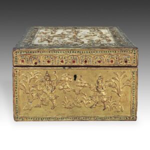 Thai Ornately Decorated Storage Box, with Elephant Motif