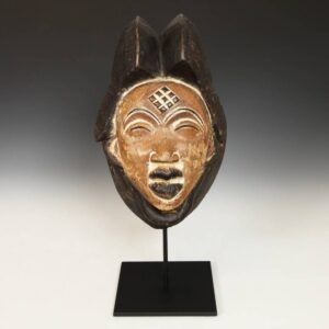 Punu Wood Mask, Gabon, Based