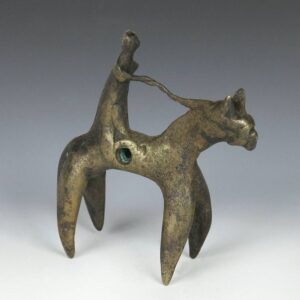 Kotoko Stylized Equestrian Figure, Pierced for Suspension