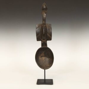 Senufo Figural Spoon Depicting a Hornbill or Harvest Bird, Based