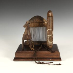 Bambara Collection of Weaving Tools, On custom base