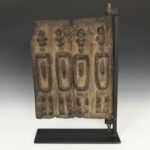 Dogon Wood Granary Door, On custom base, Dogon Peoples, Mali