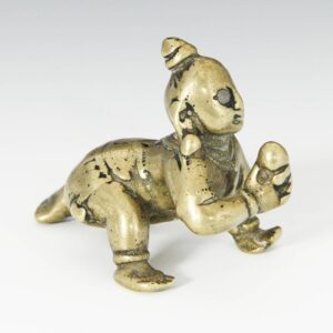 Indian Miniature Figure of Crawling Baby Krishna