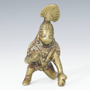 Indian Miniature Figure of Baby Krishna W/Crown