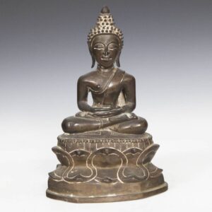 Thai Seated Figure of Buddha on Lotus Base