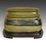 Chinese Desert Rose Gongshi on Hardwood Base, China