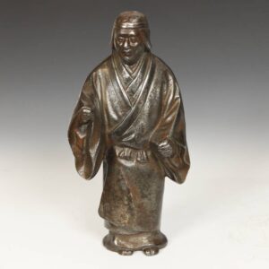 Japanese Standing Figure Depicting a Shinto Priest