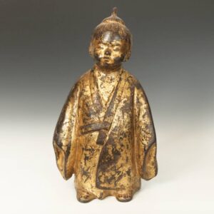 Japanese Standing Figure of Young Monk