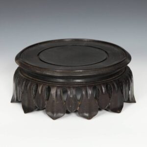 Chinese Miniature Base with Lotus Motif