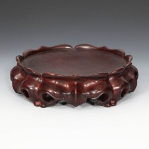 Chinese Miniature Base with Lotus Motif