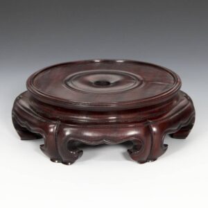 Chinese Miniature Base with Lotus Motif, Hexagonal M