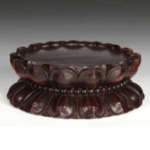 Chinese Base with Double Lotus Motif (Small)