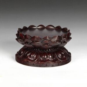 Chinese Base with Triple Lotus Motif (Large)