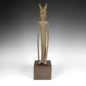 Dogon Male Horned Figure with Crossed Legs, Based