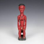 Baule Wood Figural Spoon, Based, Baule Peoples, Ivory Coast