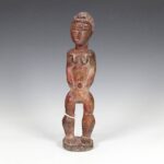 Baule Wood Figural Spoon, Based, Baule Peoples, Ivory Coast