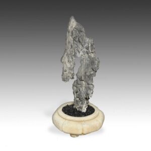 Chinese Gongshi or Scholar's Rock in Marble Lotus Form Censer