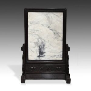 Chinese Table Top Screen with Marble Insert