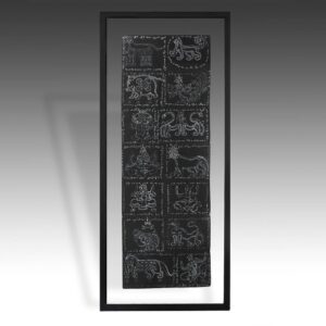 7 Two-sided Burmese Fortune Teller Book Panels, Framed