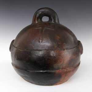 Mossi Lidded Storage Vessel with Single Handle on Top