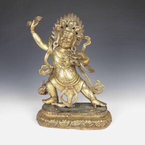 Tibetan Standing Figure of Mahakala with Vajra Attribute