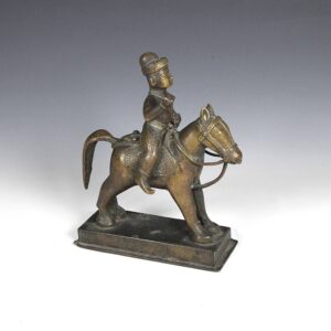 Indian Bronze Equestrian Figure