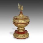Burmese Lidded Vessel Depicting Elephant, Burma