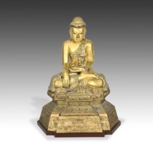 Burmese Buddha with Bhumisparsa Mudra