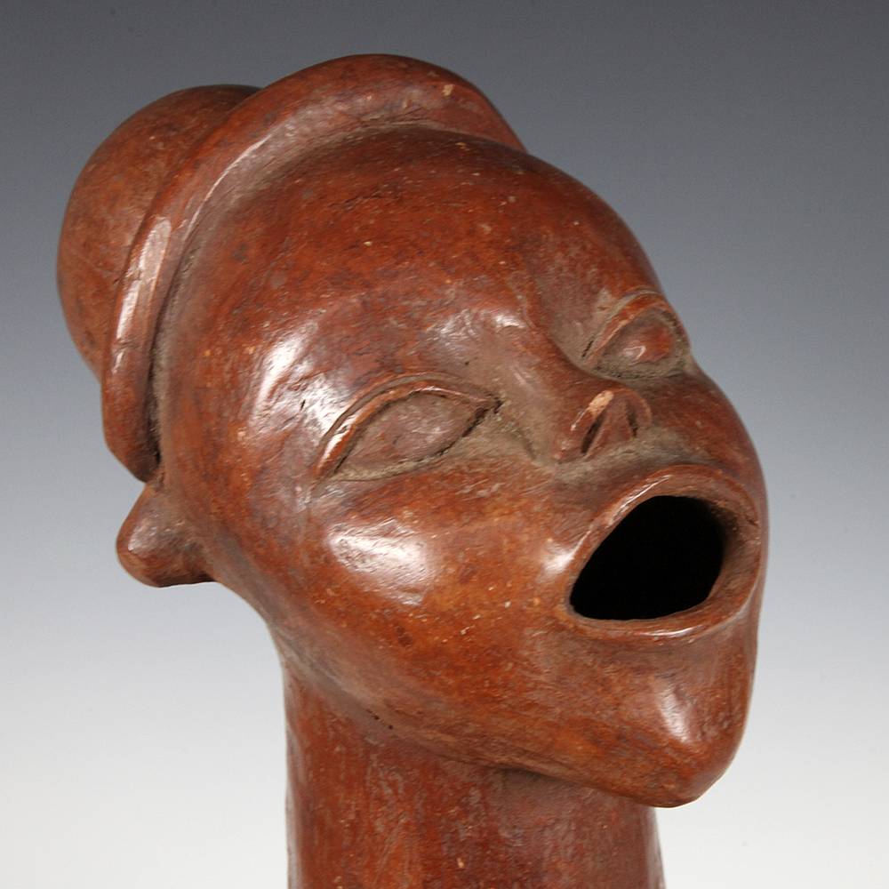 Kongo Storage Vessel with Figural Top - Image 4