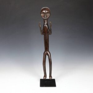 Indonesian Ancestral Statue with Arms Raised At Angle, Based