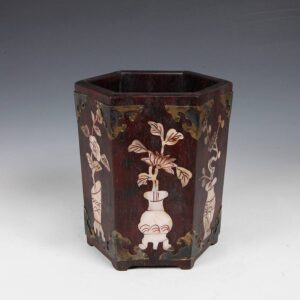 Chinese Brass Brush Pot